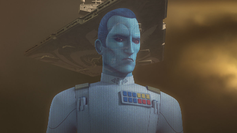 Thrawn looming over Lothal.